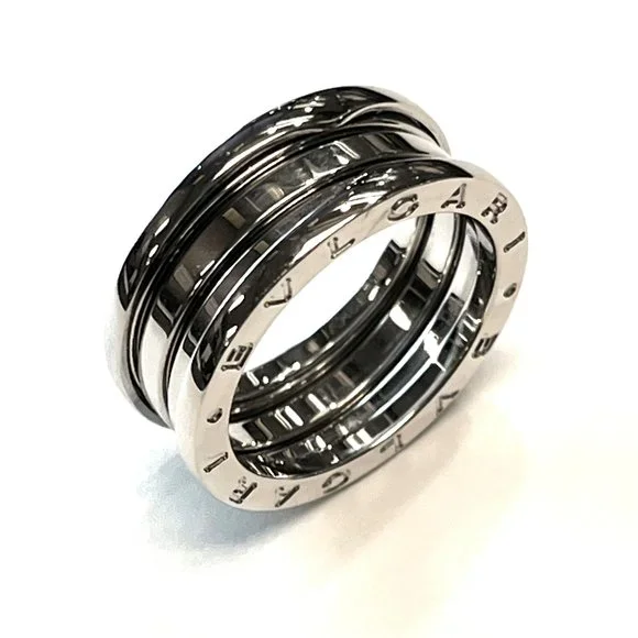 BVLGARI Women's B.zero1 18K White Gold 3-Band Ring - Solid White Gold